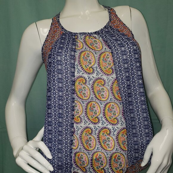 Shrinking Violet strappy racer back multi-color tank top Size Small - Picture 2 of 8